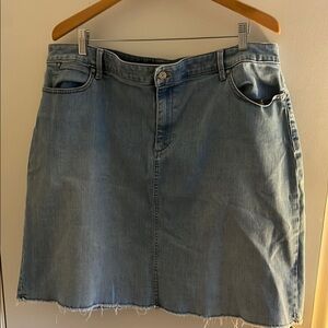 Talbots Light Blue Denim A-Line Skirt